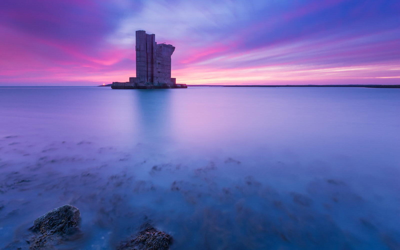 Neeltje Jans The last remaining, unused pillar of the Delta Works at Neeltje Jans, during a beautiful sunrise.