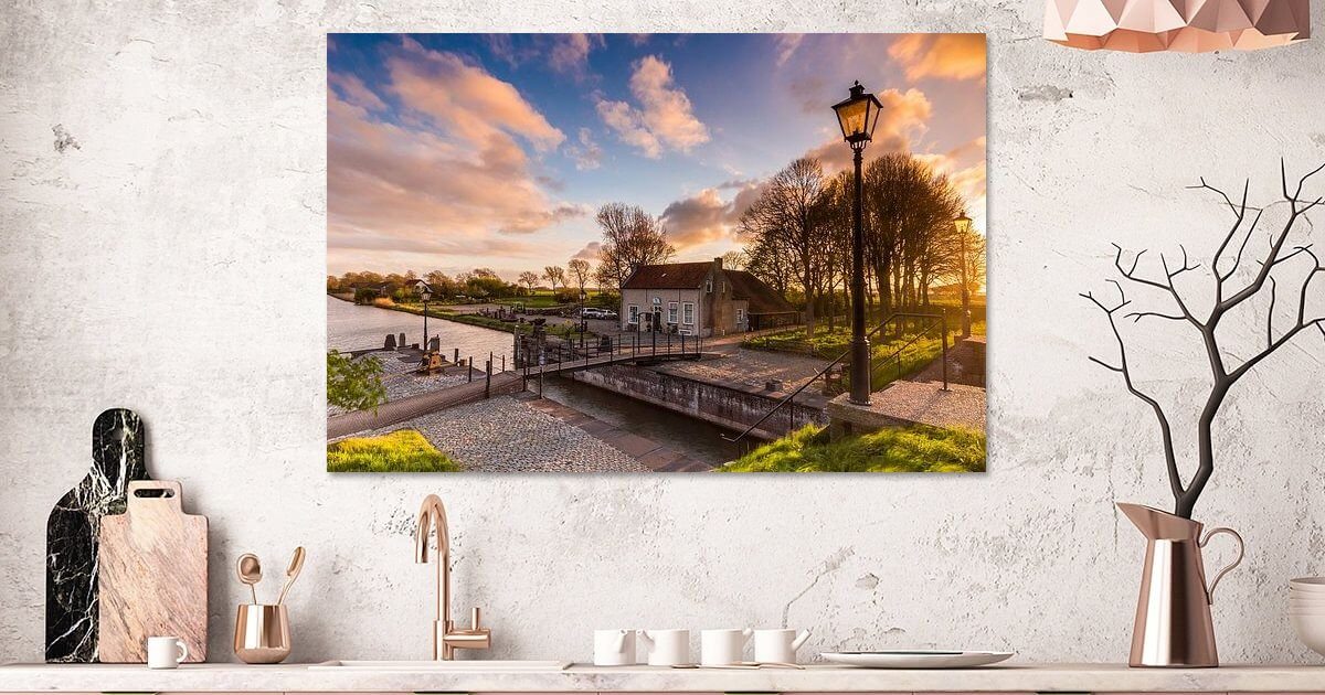 Photo print on canvas, made at Dirksland Sas. Photo print