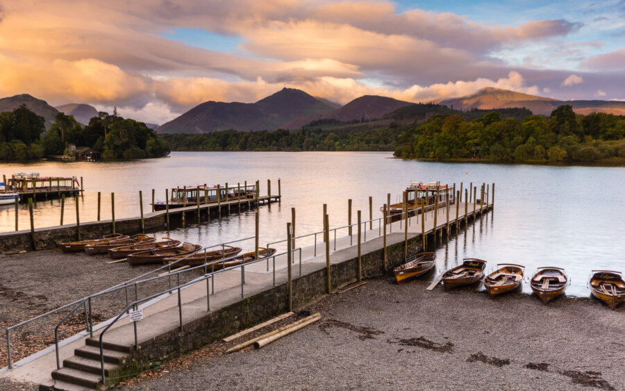 A new day dawns at Derwentwater, near Keswick.