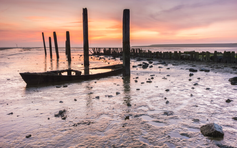 The beautiful little harbor of Sil on Texel near De Cocksdorp.