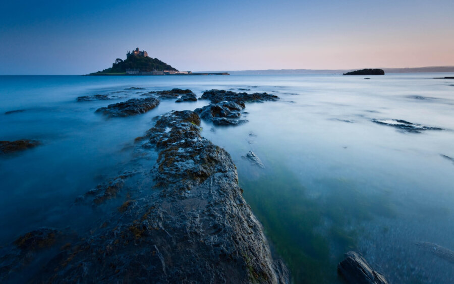 St Michael's Mount near Marazion in the south of Cornwall. This photo was taken at sunset.