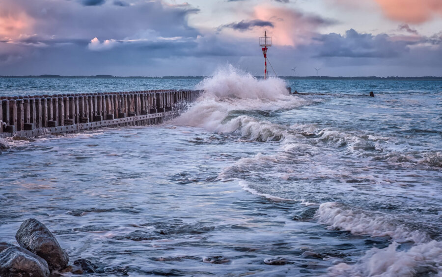 On a lovely autumn morning on the coast of Vlissingen in Zeeland.